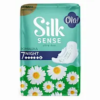 Купить: Ola Silk Sense Ultra Deo Night 7 шт прокладки гигиенические ромашка
