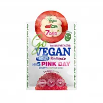 Купить: 7 Days Go Vegan маска для лица тканевая Арт.ВСД183 25г fruity Friday PINK DAY Для тех, кто любит посочнее