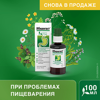 Купить Иберогаст 100 мл капли для приема внутрь