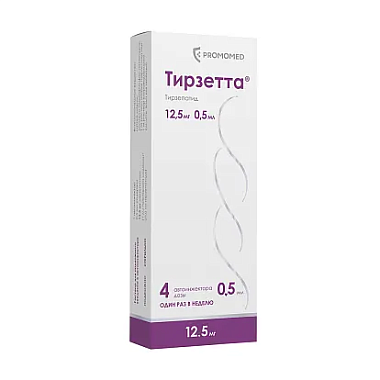 Купить Тирзетта 12,5 мг 0,5 мл 4 шт раствор для подкожного введения шприцы в автоинжекторах