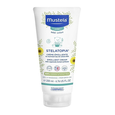 Купить Mustela Stelatopia 200 мл крем-эмолент для сухой кожи детский