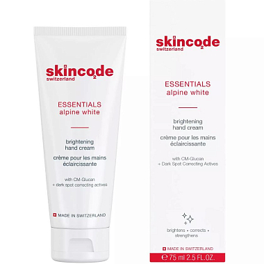 Купить Skincode Essentials Alpine White Brightening Hand Cream 75 мл крем для рук осветляющий
