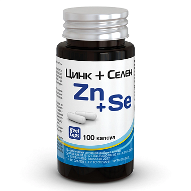 Купить RealCaps Цинк + Селен 100 шт капсулы