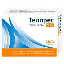 Купить: Телпрес 20 мг 28 шт таблетки