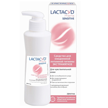 Купить Лактацид Фарма Сенситив 250 мл средство для интимной гигиены для чувствительной кожи