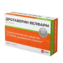 Купить: Дротаверин Велфарм 40 мг 30 шт таблетки