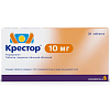 Купить Крестор 10 мг 28 шт таблетки покрытые пленочной оболочкой