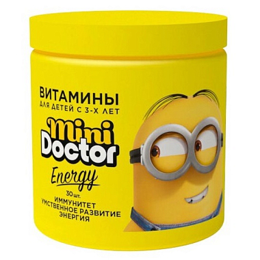Купить Mini Doctor Energy 30 шт пастилки жевательные для детей с 3х лет
