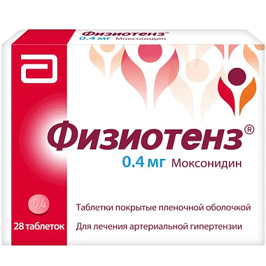 Купить Физиотенз 0,4 мг 28 шт таблетки покрытые пленочной оболочкой