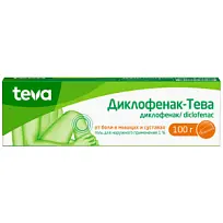 Купить: Диклофенак-Тева 1 % 100 г гель для наружного применения