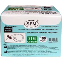 Купить: SFM 0,8 мм х 19 мм 21G 100 шт игла медицинская инъекционная одноразовая стерильная