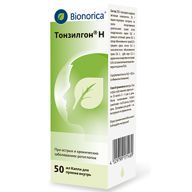 Купить Тонзилгон Н 50 мл капли