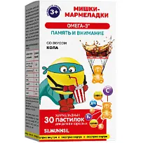 Купить: Мишки-Мармеладки Омега-3 30 шт пастилки жевательные
