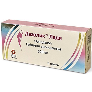 Купить Дазолик Леди 500 мг 6 шт таблетки вагинальные