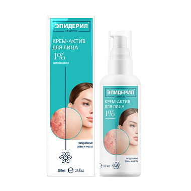 Купить Эпидерил Demodex 100 мл крем-актив для лица с метронидазолом и травами