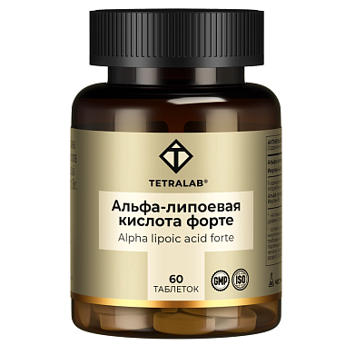 Купить Tetralab Альфа-Липоевая кислота Форте 100 мг 60 шт таблетки