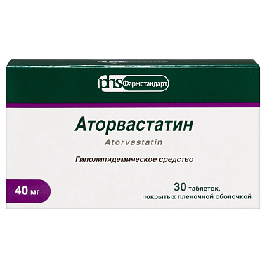 Купить Аторвастатин 40 мг 30 шт таблетки покрытые пленочной оболочкой