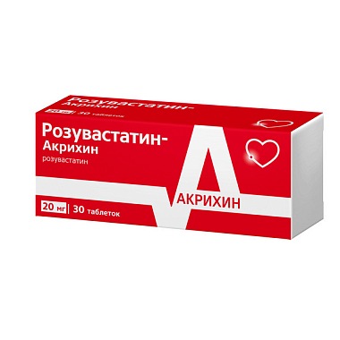 Купить Розувастатин-Акрихин таб ппо 20мг №30