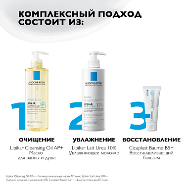 Купить La Roche-Posay Lipikar Lait Urea 10%   400 мл молочко увлажняющее  для тела тройного действия с мочевиной для сухой и очень сухой кожи