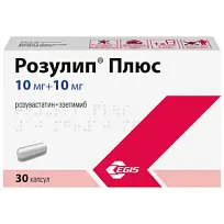Купить: Розулип плюс 10 мг + 10 мг 30 шт капсулы