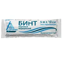 Купить: Навтекс бинт нестерильный 5 мX10 см 