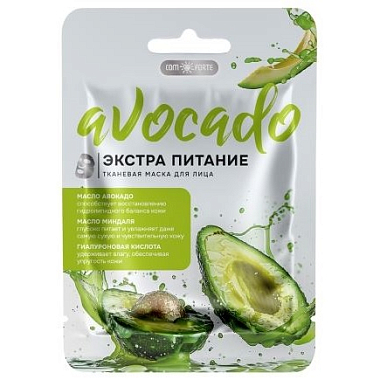 Купить Comforte маска для лица тканевая экстра питание с маслом авокадо