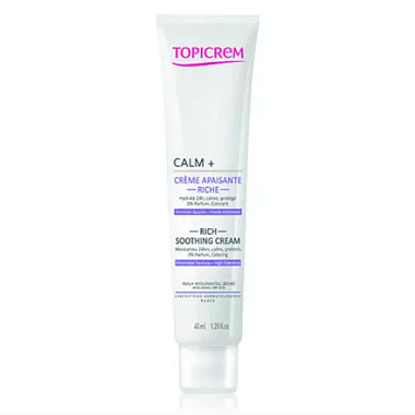 Купить Topicrem Calm+ 40 мл крем для лица насыщенный успокаивающий