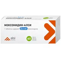 Купить: Моксонидин-Алси 400 мкг 60 шт таблетки покрытые пленочной оболочкой