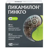 Купить: Пикамилон Гинкго 40 мг + 20 мг 50 шт капсулы