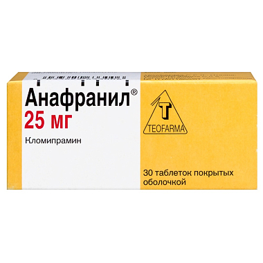 Купить Анафранил 25 мг 30 шт таблетки покрытые оболочкой