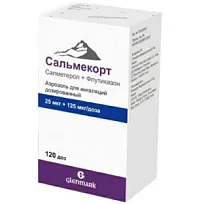 Купить: Сальмекорт 25 мкг + 125 мкг 120 доз аэрозоль для ингаляций дозированный