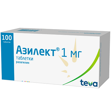 Купить Азилект 1 мг 100 шт таблетки