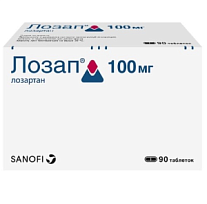 Купить: Лозап 100 мг 90 шт таблетки покрытые пленочной оболочкой