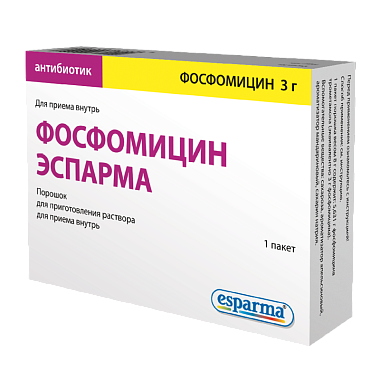 Купить Фосфомицин Эспарма 3 г 1 шт порошок для приготовления раствора для приема внутрь