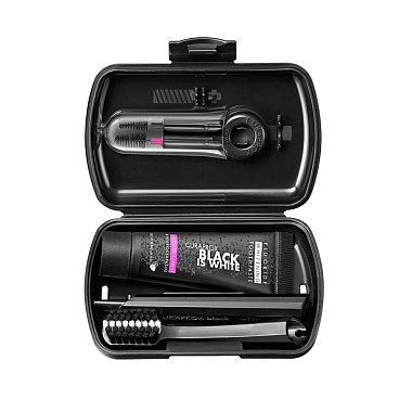 Купить Curaprox Black Is White набор дорожный (щетка BIW, паста BIW mini 10, ершик Carbon S и Carbon M) артикул UHS425