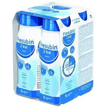 Купить Fresubin 200 мл 4 шт напиток с пищевыми волокнами вкус нейтральный 2ккал