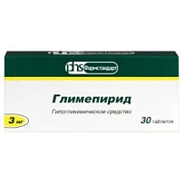 Купить: Глимепирид 3 мг 30 шт таблетки