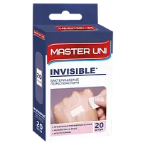 Купить: Master Uni Invisible 20 шт пластырь бактерицидный на прозрачной полимерной основе