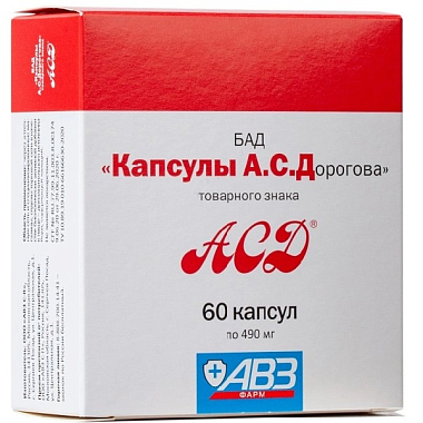 Купить АСД АС Дорогова 60 шт капсулы