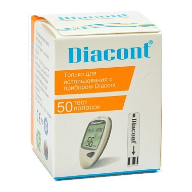 Купить Diacont 50 шт тест-полоски к глюкометру