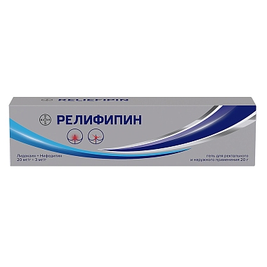 Купить Релифипин 20 мг/г + 3 мг/г 20 г гель для ректального и наружного применения