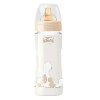 Купить: Chicco Well-Being Boy 330 мл бутылочка для кормления латексная соска 4 мес+