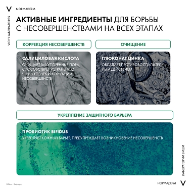 Купить Vichy Normaderm Phytosolution  400 мл гель очищающий  для проблемной кожи лица и тела от прыщей и акне