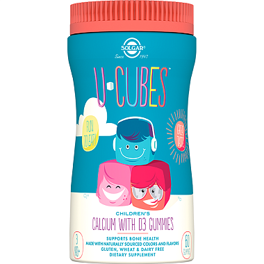 Купить Solgar Ю-Кьюбс Мармелад с кальцием и витамином D3 2500 мг 60 шт