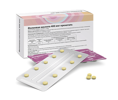 Купить Фолиевая кислота Пренаталь Реневал 400 мкг 90 шт таблетки