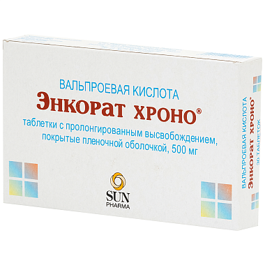 Купить Энкорат Хроно 500 мг 30 шт таблетки с пролонгированным высвобождением покрытые пленочной оболочкой
