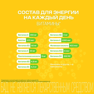 Купить Витрум Энерджи 20 шт таблетки шипучие
