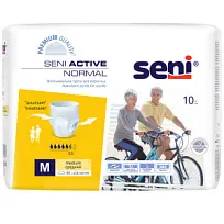 Купить: Seni Active Normal 10 шт подгузники-трусы размер M 5,5 капель