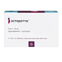 Купить: Эстеретта 3 мг + 15 мг 84 шт таблетки покрытые пленочной оболочкой