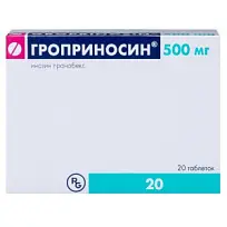Купить: Гроприносин 500 мг 20 шт таблетки